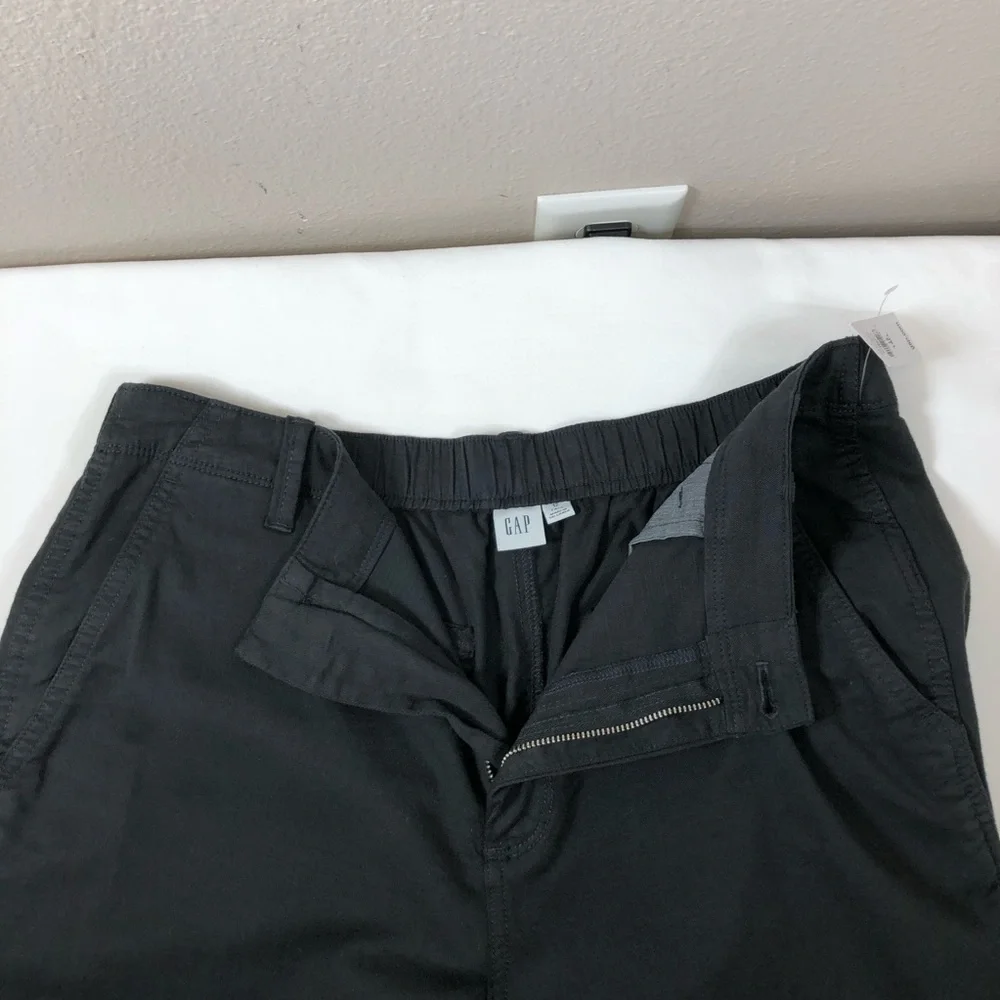 Gap Cotton Blend Charcoal Elastic Back Waist Girlfriend Joggers Pants casual 12T - Picture 4 of 14